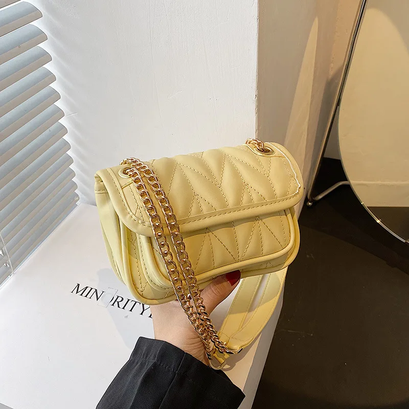 2023 New Casual Chain Crossbody Bags for Women Fashion Simple Shoulder Bags Ladies Designer Handbags PU Leather Messenger Bags