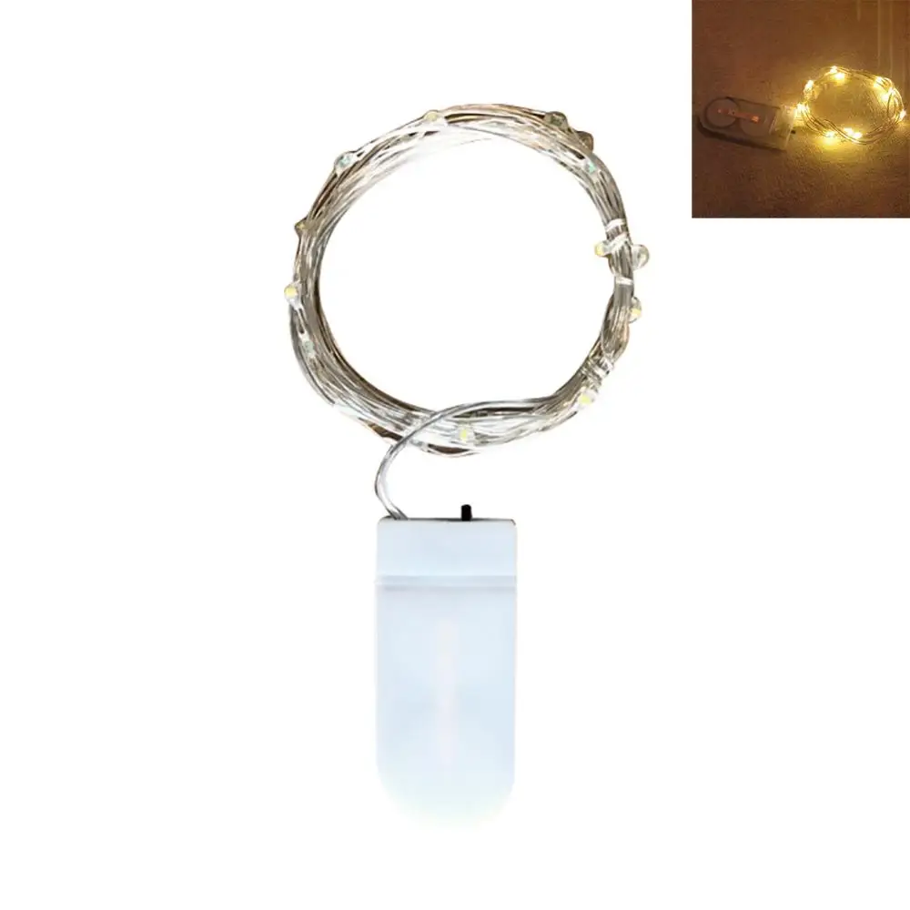 

Водонепроницаемая гибкая медная проволока, 2 м, 20 светодиодов, сказочные струсветильник украшения дома Вечерние