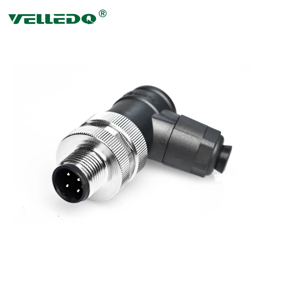 

M12 Connector, Male, 4 Pins, D-CODING, Angle, IP65, PG7, PG9, CE, ROHS