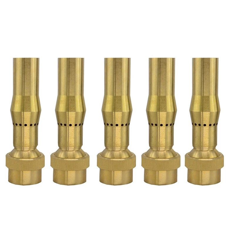 5X 3/4 Inch Brass Foam Jet Fountain Nozzles Garden Landscape Fountain Adjustable Nozzle Garden Pond Fountain Equipment