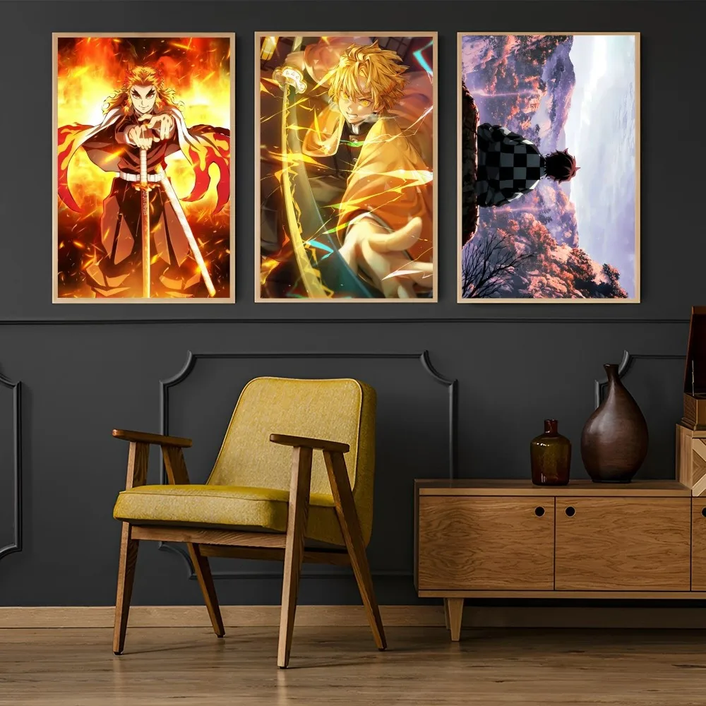 D-Demon S-Slayer аниме японский плакат бумажная печать для дома гостиной спальни входа
