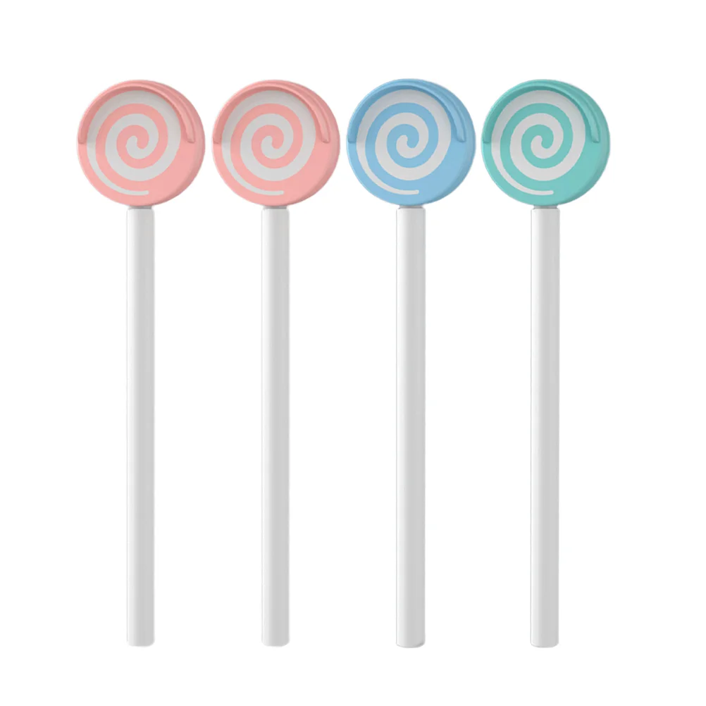 

4pcs Tongue Scraper Lollipop Shape Tongue Brush Tongue Cleaner Tongue Scraper for Kids Children