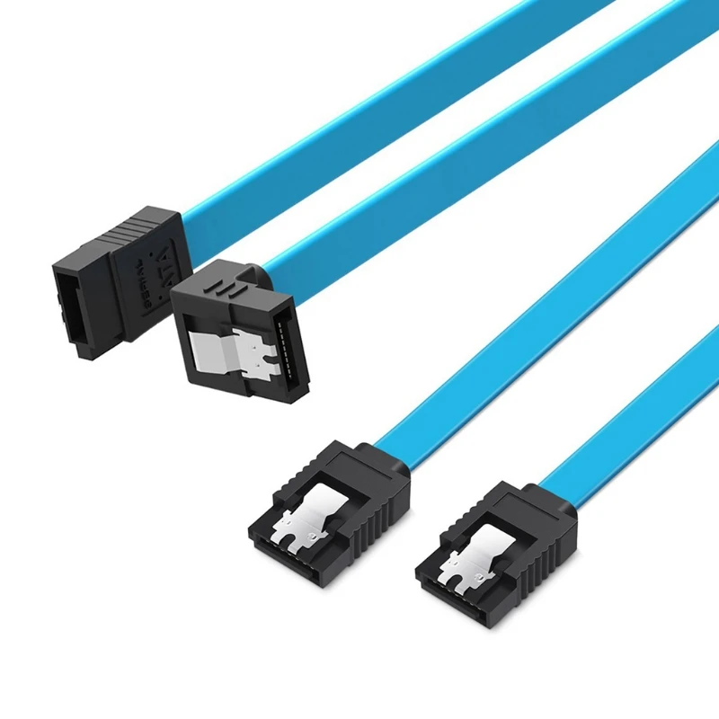 

Высокоскоростной кабель данных для жесткого диска 90 градусов прямой провод Sata синий 50 см/19,69 дюйма