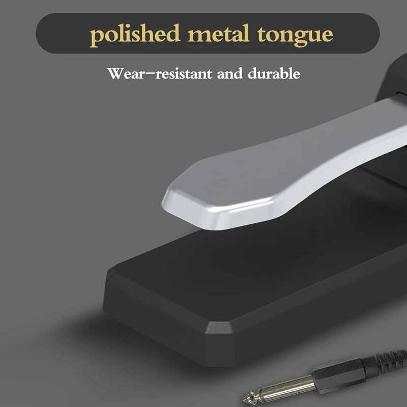 Piano Sustain Pedal 6.5 Round Socket Pedal Auxiliary Metal Polarity Reversal Resistant To Stepping Electronic Keyboards Pedal