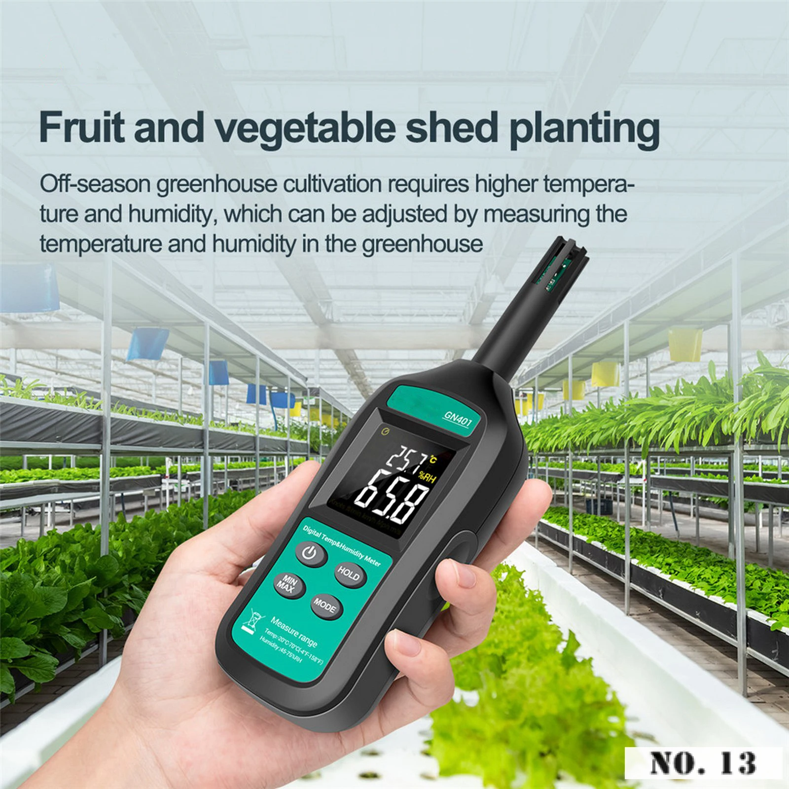 

Digital Temperature and Humidity Meter Industrial and Agricultural for Indoor and Outdoor Handheld Electronic Temperature Meter