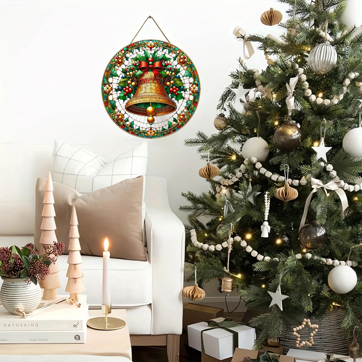 Акриловый рождественский ловец солнца - висячие окна из витражного стекла