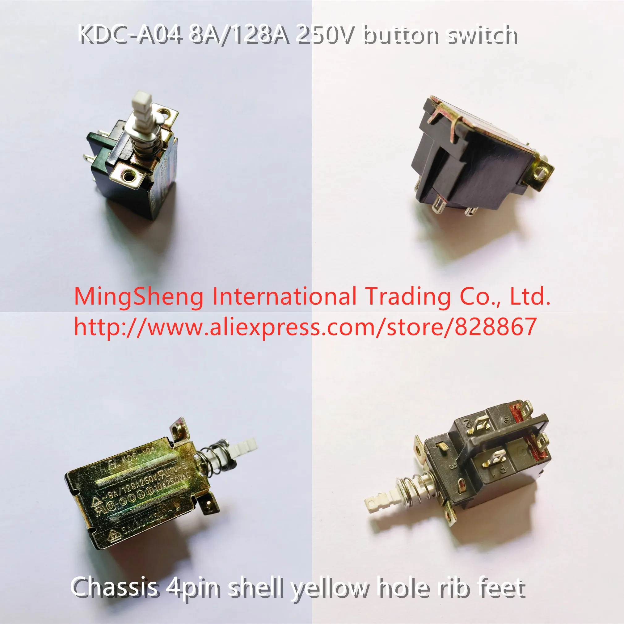 

Оригинальный новый 100% KDC-A04 8A/128A 250V переключатель шасси 4-контактный корпус желтое отверстие ребристые ножки