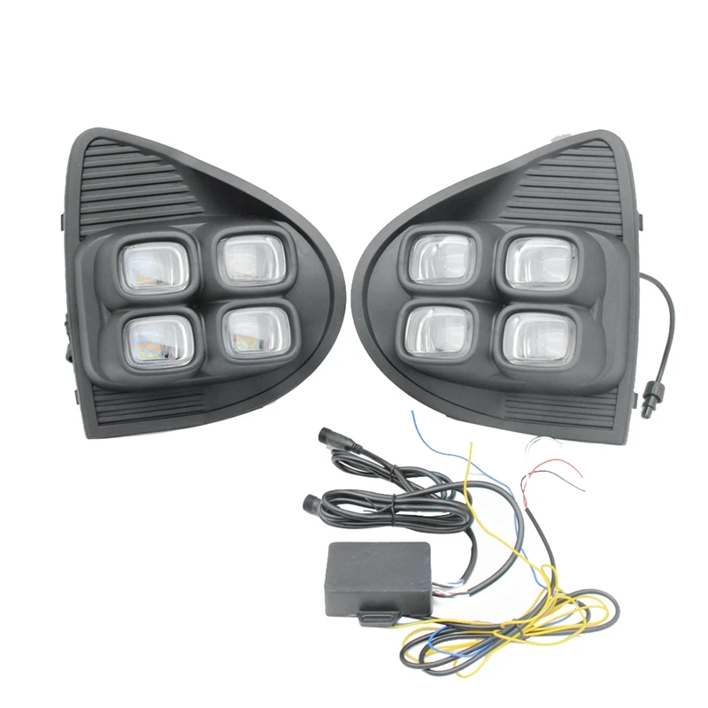 Трехцветные дневные ходовые огни с 4 глазами черного цвета DRL Front для Trumpchi 2018-2020