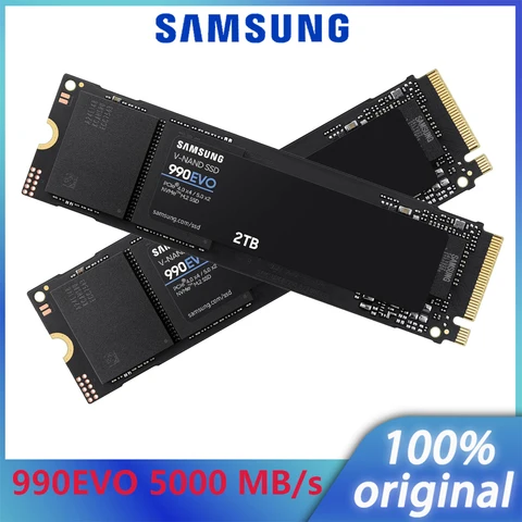 SAMSUNG-990 EVO SSD NAND, 1TB, 2 ТБ, 4 ТБ, PCIe 5,0x2, M.2 2280, Leia até 5,000 Mbps, Armazenamento de atualizar ПК, ноутбука