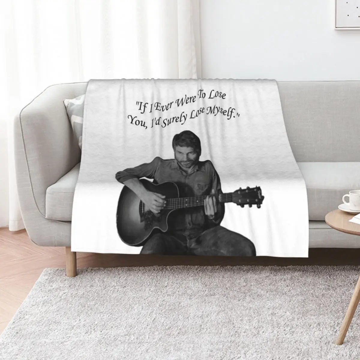 Фото Плед Joel (TLOU) If I Ever Were To Lose You Art Throw Blanket, портативное легкое одеяло для путешествий и кемпинга №1