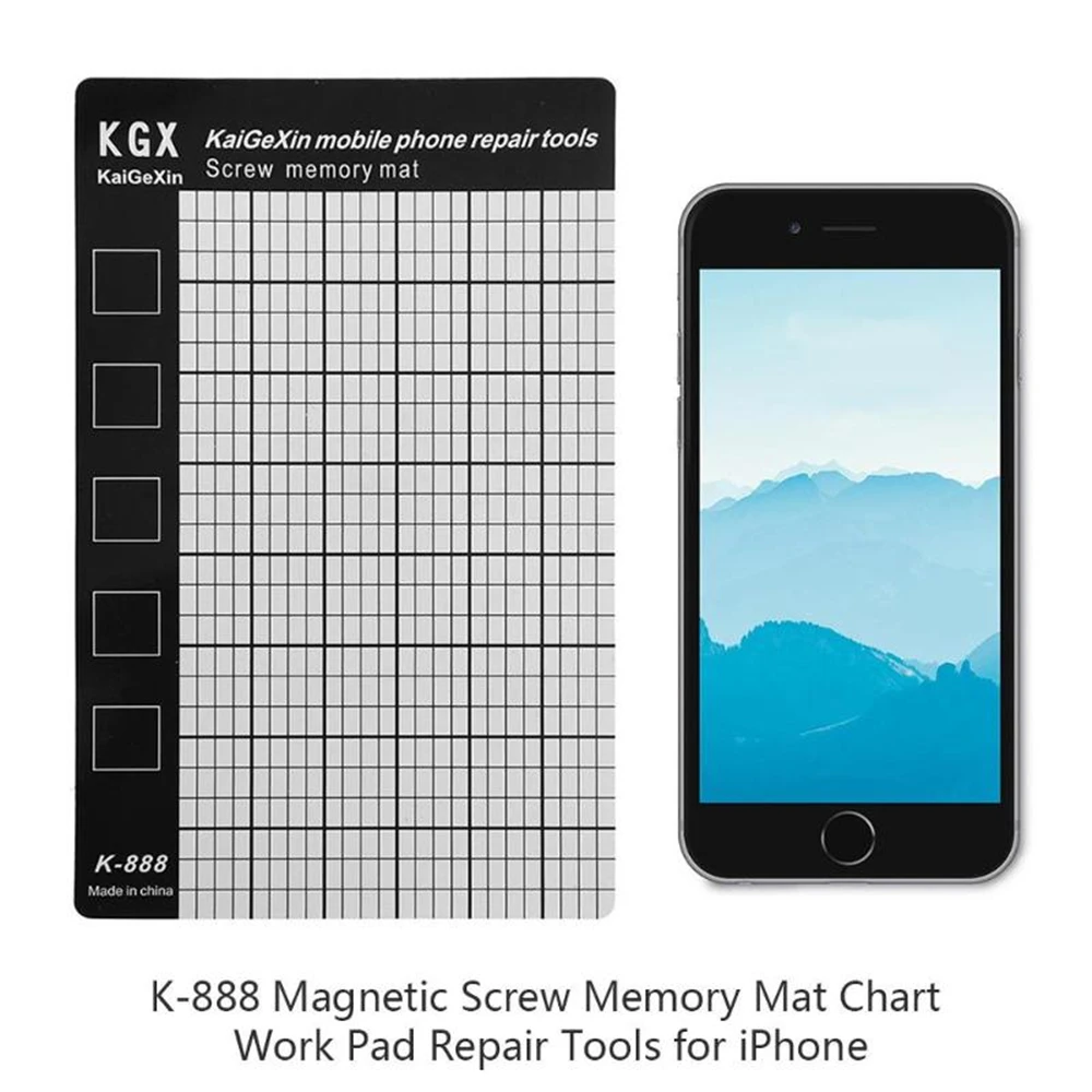 

1Pcs K-888 Magnetic Screw Mat Memory Chart Work Pad Mobile Phone Repair Tools 145 X 90mm Palm Size