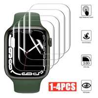 1 4pcs hydrogel film for apple watch 7 6 se 5 4 3 2 1 screen protectors for apple watch series 38mm 42mm 45mm 41mm 40mm 44mm