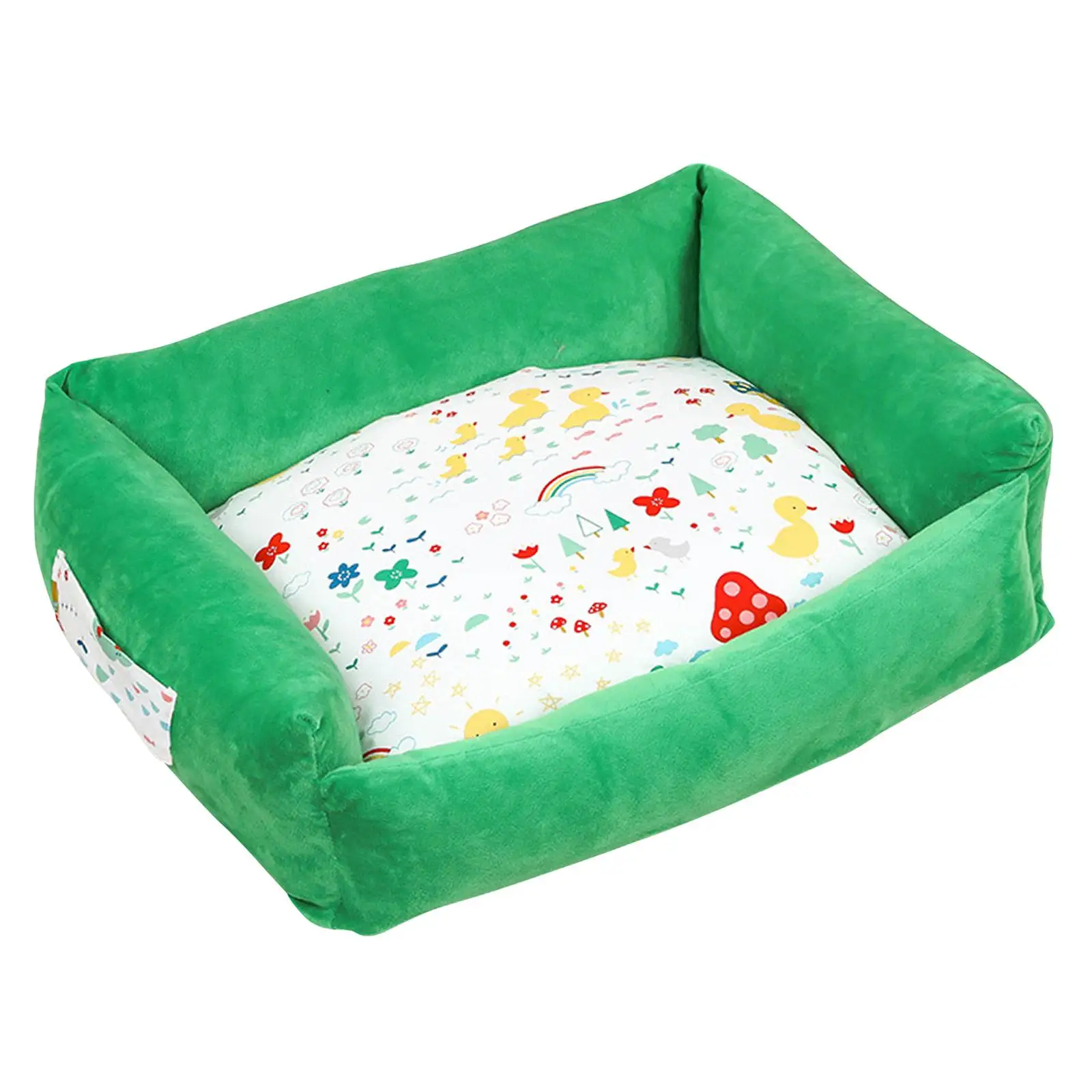 Buy Pet canil gatos cães cama inverno destacável lavável retângulo colchão pano cesta de dormir fácil de limpar suprimentos