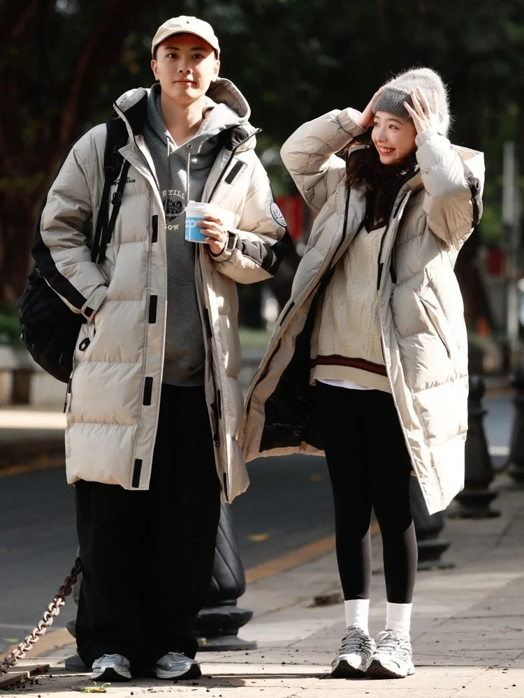 

Bosideng men's and women's winter jacket couple down jacket thickened fashion warm long down jacket