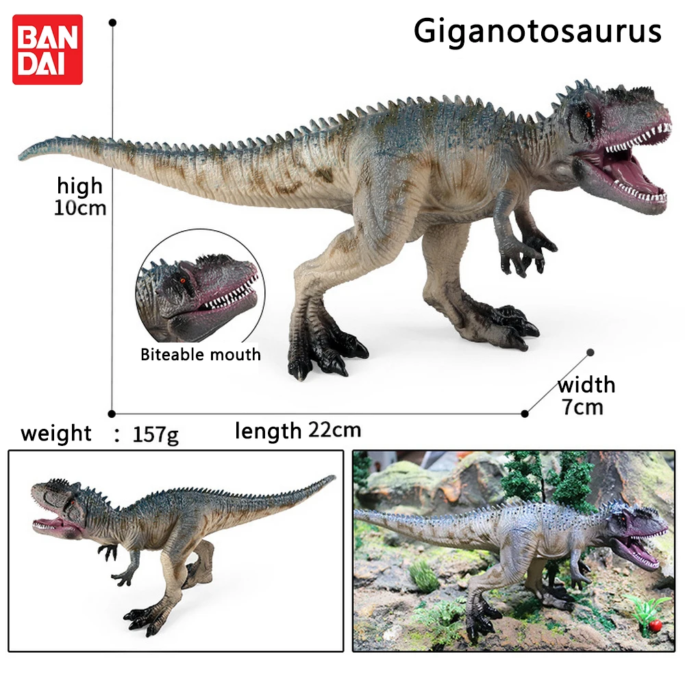 

Bandai Jurassic World Dinosaur Figure Model Jurassic Park Giganotosaurus Raptor Color Tyrannosaurus Rex Kid Gift