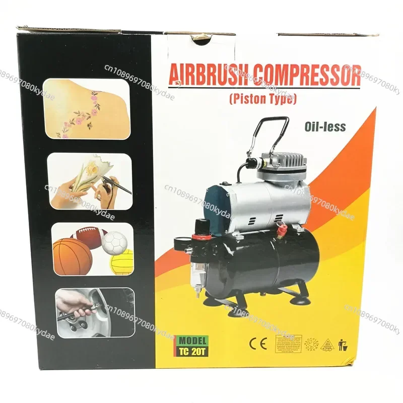 TC20T Маленький воздушный компрессор Бесшумная мебель Ремонт кожи Маникюр Модель