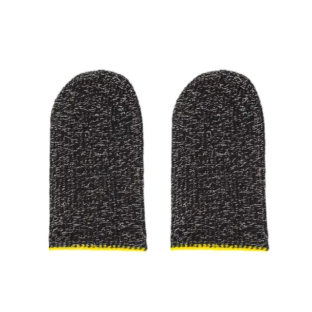 

Finger Sleeve Breathable Fingertips For Games Anti-Sweat Touch Screen Finger Cots Cover Sensitive Mobile Touch Red Yellow