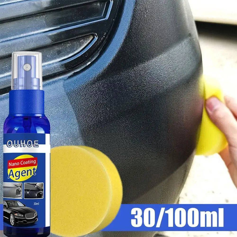 

Car Repair Agent For Car Oil-free Wax Repair Agent Plastic Refreshing Coating Kit With Sponge Plastic Repair Coating Agent F7G4