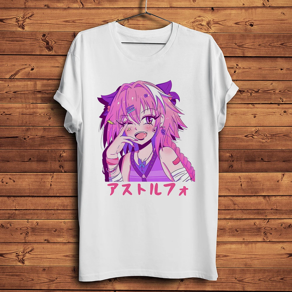 

Kawaii Fate Astolfo Rider of Black смешная аниме футболка для мужчин и женщин летняя белая повседневная короткая футболка унисекс Otaku Femme Homme футболка