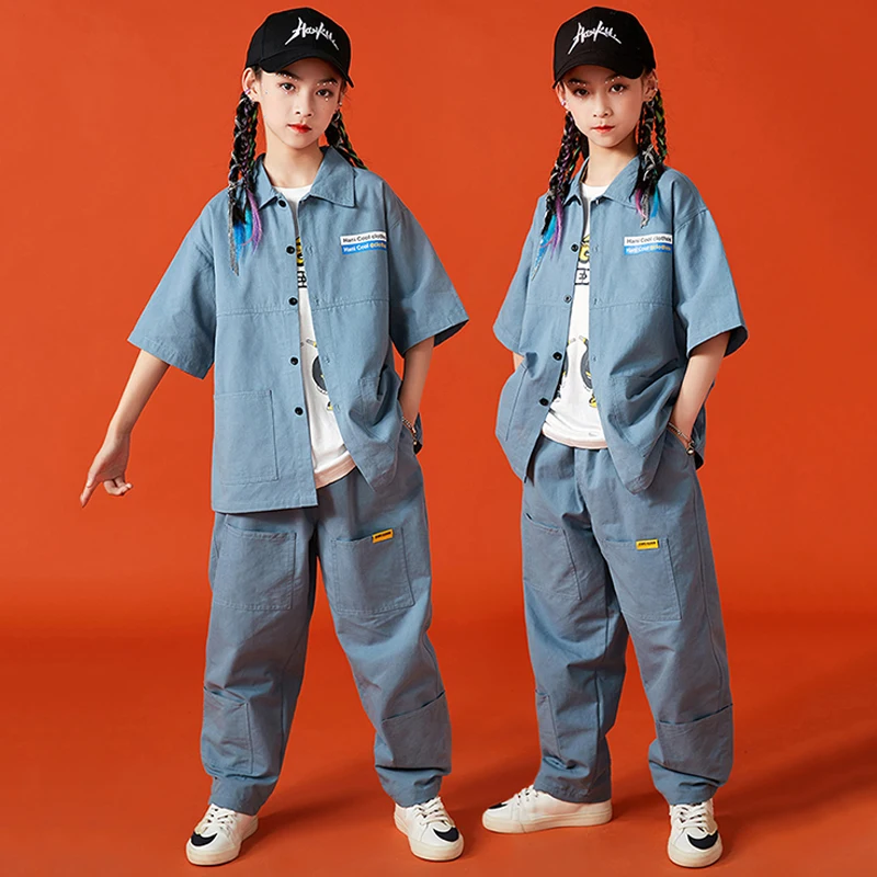 Современная Одежда для танцев в стиле хип-хоп детей рубашка мальчиков штаны