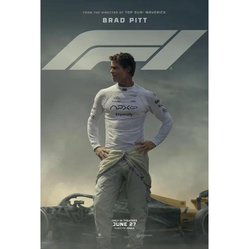 Ф1 фильм 2025 Брэд Питт постер на холсте беллэрс джон стрикланд брэд месть охотника на ведьм