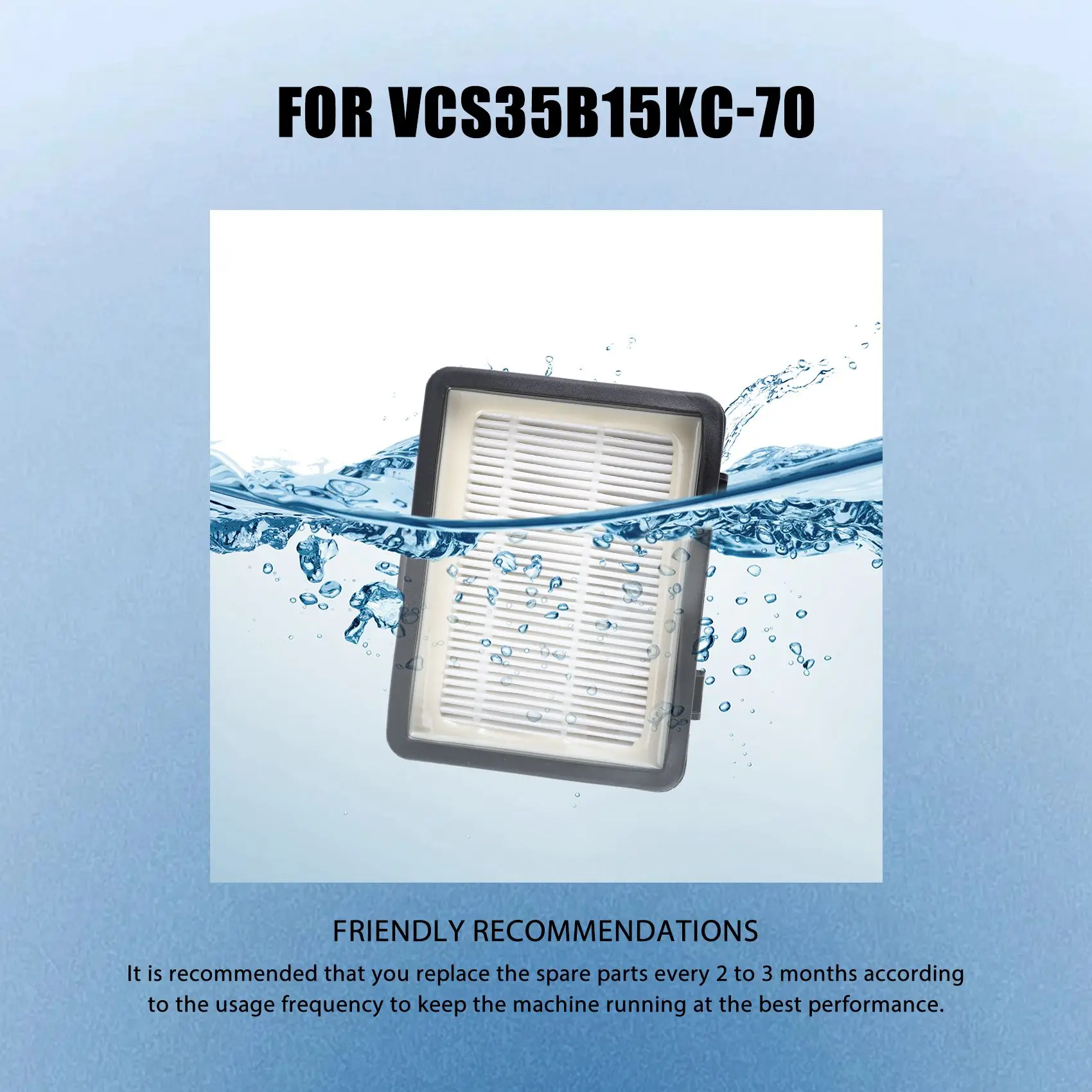 Сменные пакеты HEPA-фильтра для цилиндрического пылесоса VCS35B15KC-70 B071VNCNLF аксессуары