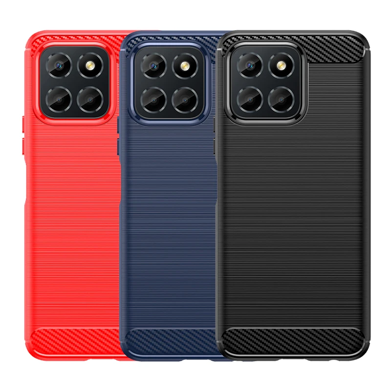 For Honor 70 Lite Case Cover Honor 70 Lite Capas Carbon Fiber Shockproof Bumper Soft TPU Carbon Fiber Cover Huawei Honor 70 Lite