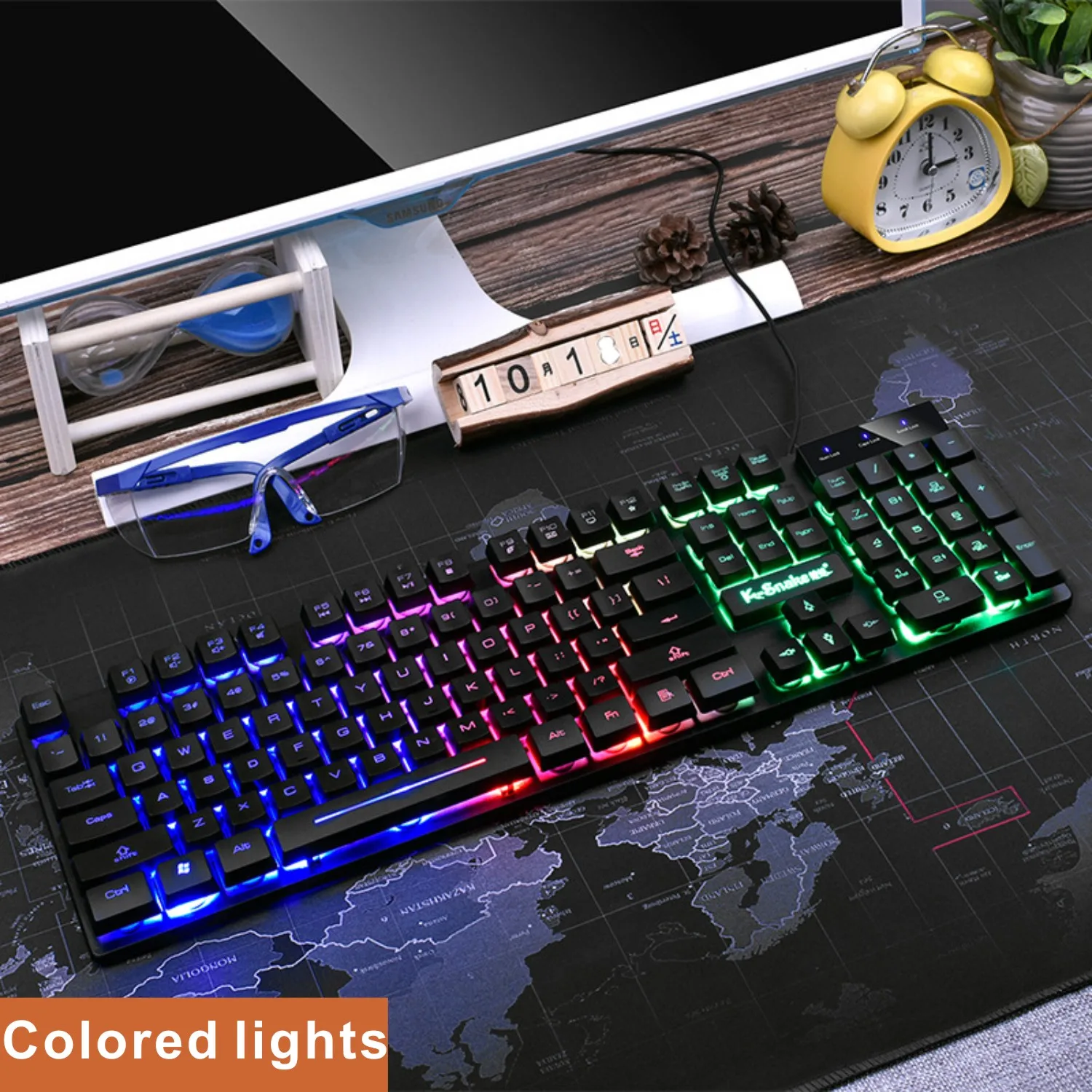 gamer gaming keyboard keypad usb wired backlit luminous mechanical english multimedia keyboards for pc computer desktop laptop free global shipping