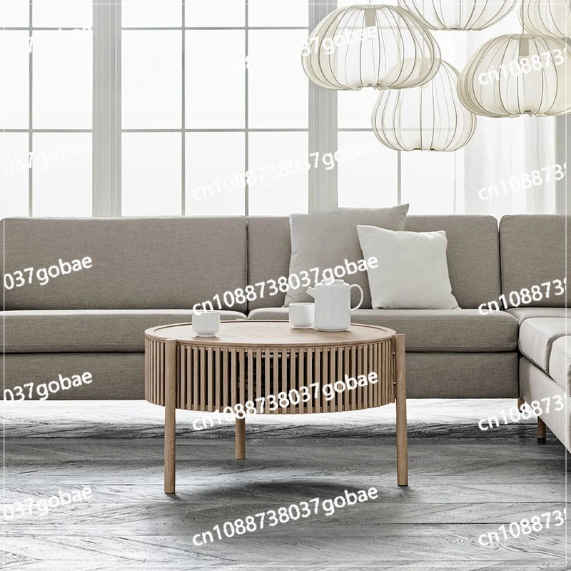 ZC Чайный столик из массива дерева приставной бревенчатый ретро средний древний