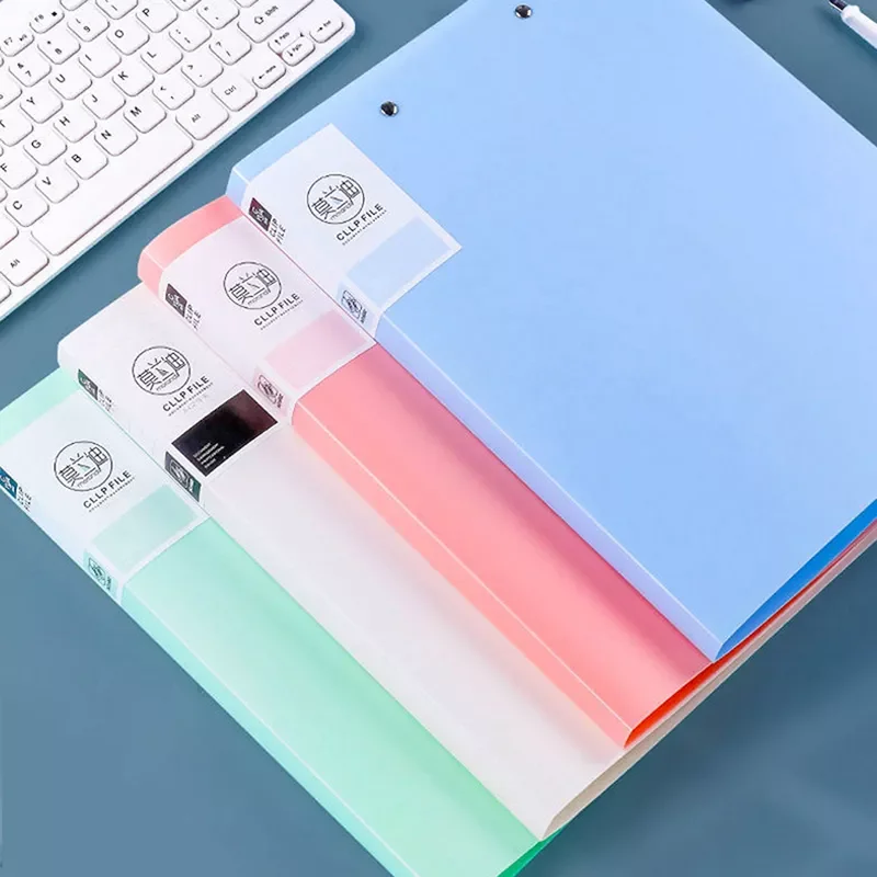 

Desk Organizer Bag For Document A4 Single Double Clip Morandi File Folder Binder