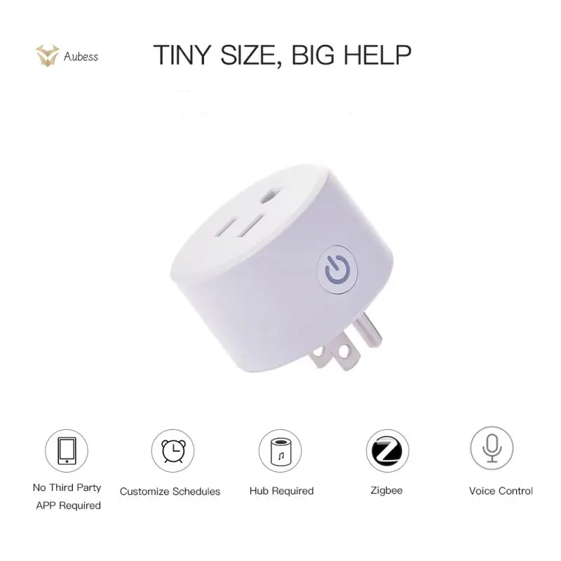 

Voice Control Wireless Plug Us Zigbee Outlet Remote Control Timer Tuya Zigbee Plug Smart Home Energy-saving Smart Socket