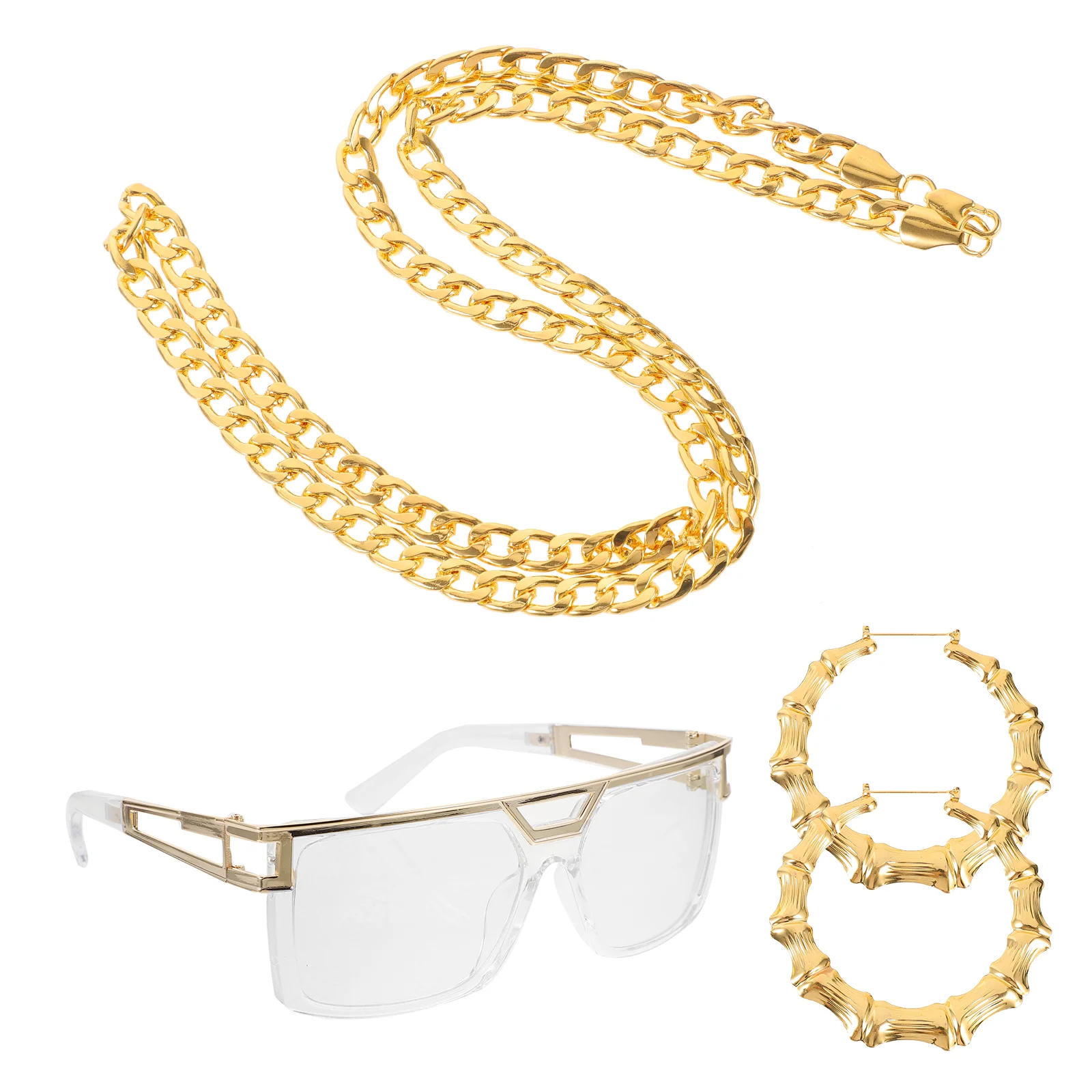 

Rapper Costume Accessories 90s for Women 80s Hip Hop Decoration Jewelry Bathroom Decorations