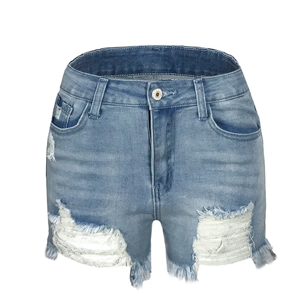 

Ripped Jeans For Women Summer Fashion High Waist Denim Shorts Pocket Casual Sexy Streetwear Hot Pants
