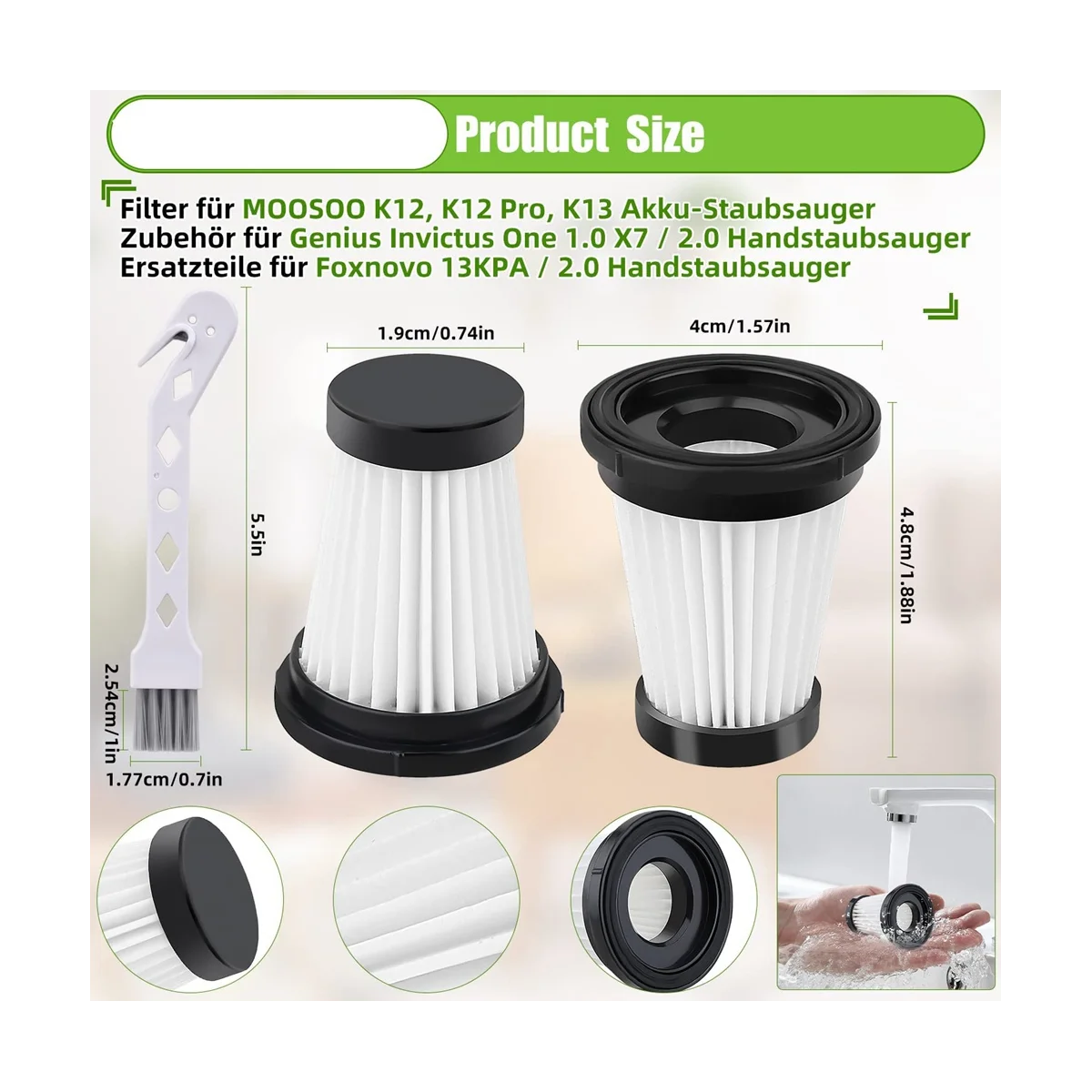 HEPA-фильтр для K12 K12Pro K13 Genius Invictus .0 X7 2 0 Ручной пылесос Беспроводная замена