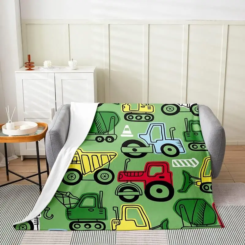 Плюшевое одеяло для экскаватора всесезонное строительных машин Фланелевое