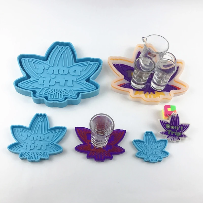 

Maple Leaf Coaster Epoxy Resin Mold Keychain Silicone Mould DIY Crafts Storage Box Mold Home Decorations Casting Tools