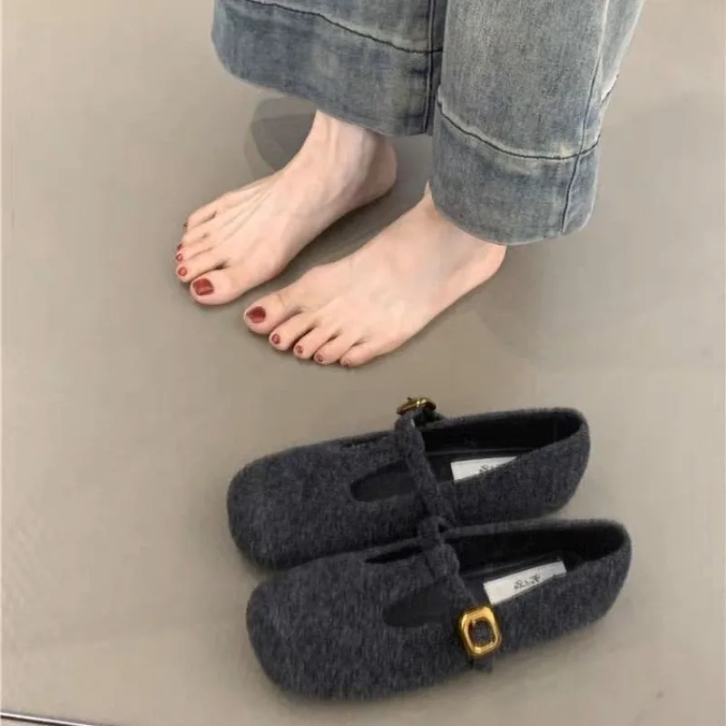 Женские Дизайнерские Туфли Мэри Джейн на плоской подошве модные брендовые