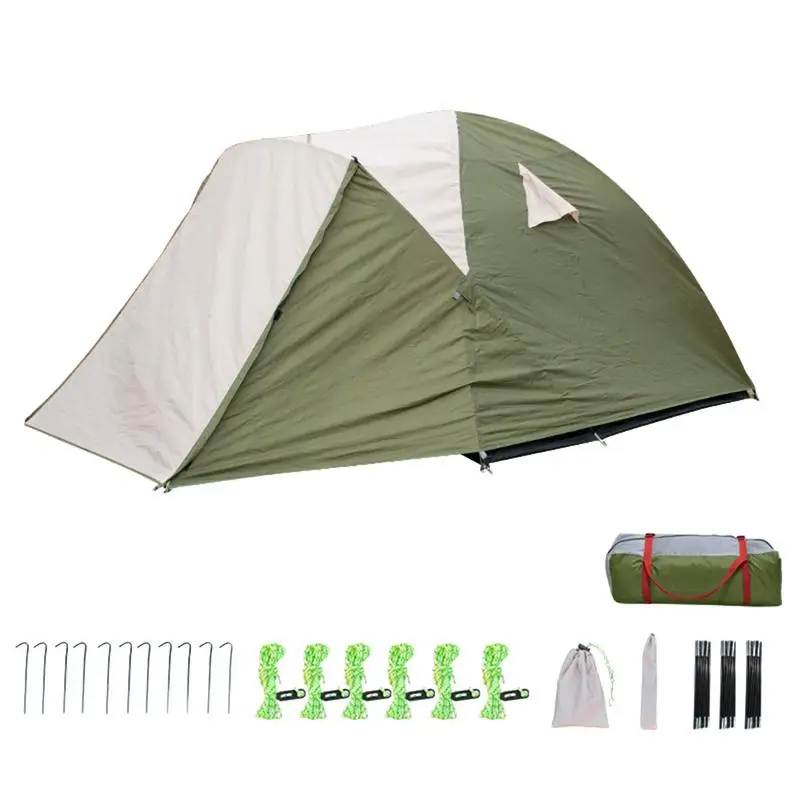 Outdoor Tent For Camping Portable Double-Layer Tents Cabin Tents With Breathable Mesh Easy Setup Tent For Outdoor Picnic Hiking