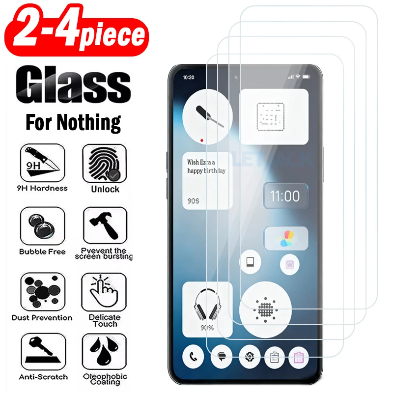 Фото Защитное стекло из 2-4 предметов для телефона Nothing Phone 3a Lite 3a Pro Защитная пленка для экрана Nothing Phone 3 2 1 2a Plus Пленка высокой четкости №1
