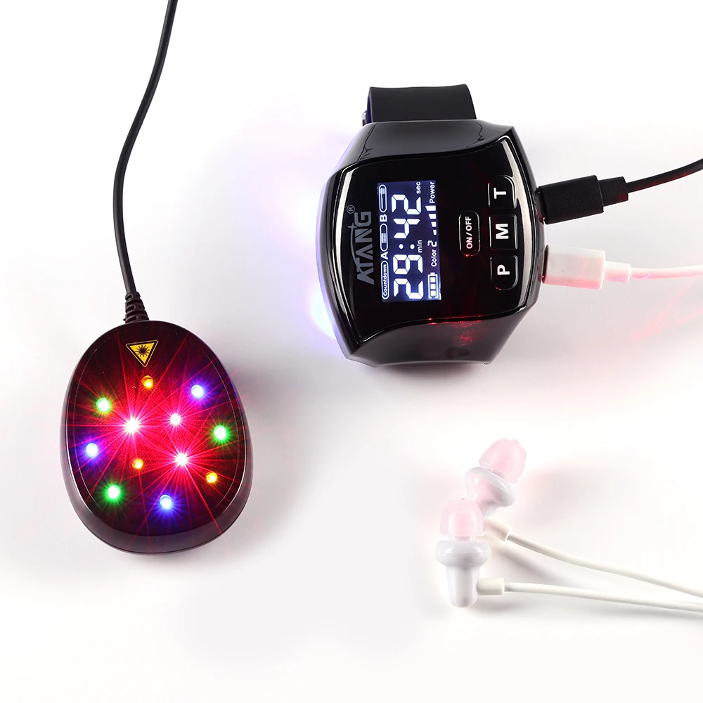 Фото Atang Treat Rhinitis Hypertension Hyperlipidemia Diabetes Stroke Treatment Watch 12 Holes Cold Laser Wrist watch GIFT №4