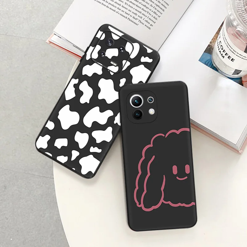 Мягкий чехол для телефона Redmi Note13 Pro Plus 5G Note12 12C 13C Xiaomi 13 Lite 12 12X 12T белый синий