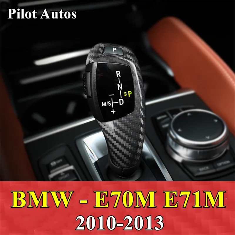 

Rear Carbon Fiber Car Gear Shift Knob Cover Trim Sticker For BMW E70M E71M 2010 2011 2012 2013