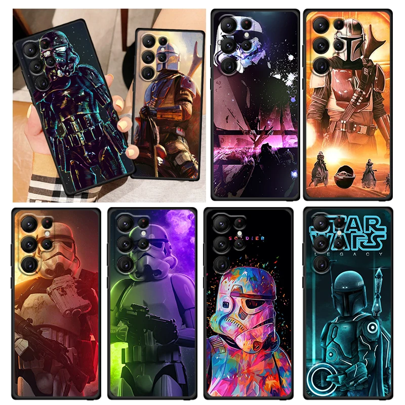 

Jedi Knight Star Wars Art Phone Case For Samsung Galaxy S22 S21 S20 FE S10 S10E S9 S8 Plus Ultra Pro Lite S7 Edge Black FUndas