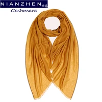 nianzhen inner mongolia send pure cashmere herringbone plain shawl dual use scarf autumn winter womens 200003