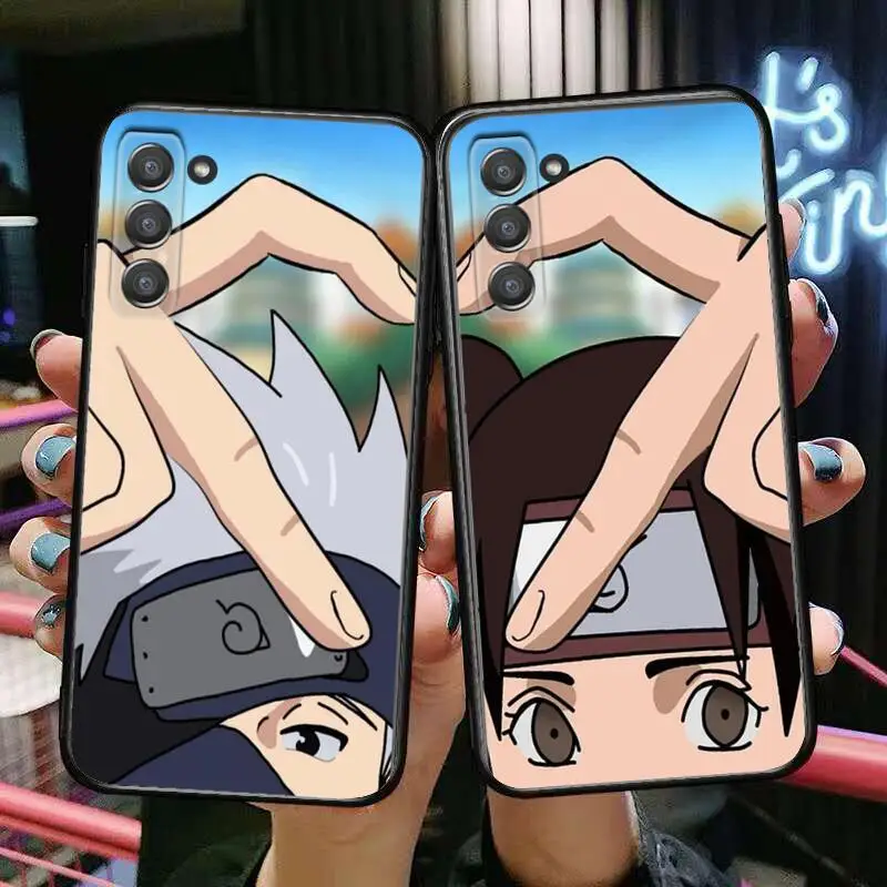 

Hot Naruto Finger Heart Phone Case For SamSung Galaxy s6 s7 S8 S9 S10E S20 S21 S5 S30 Plus S20 Back Cover Soft TPU Shell Fundas