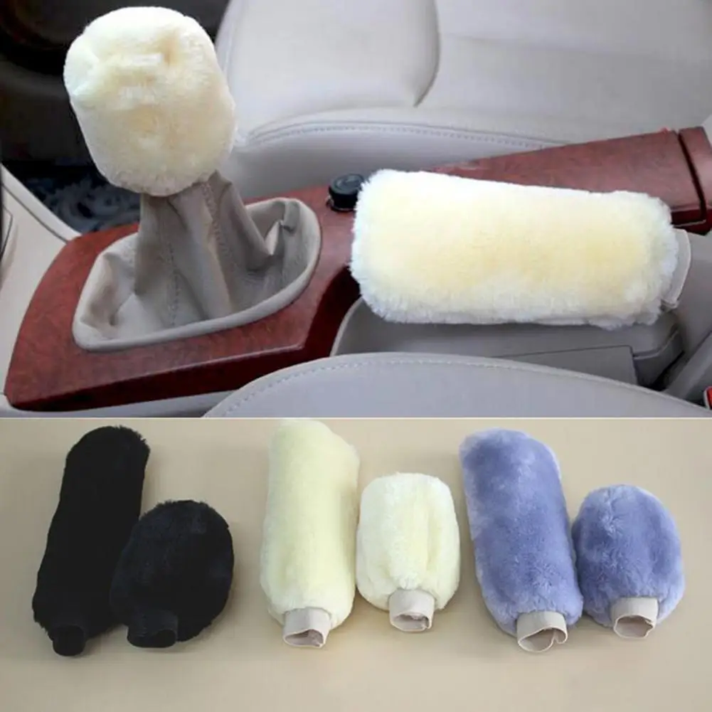 

1 Set Handbrake Cover Soft Non-slip Handbrake Grip Gear Shift Knob Cover For Auto