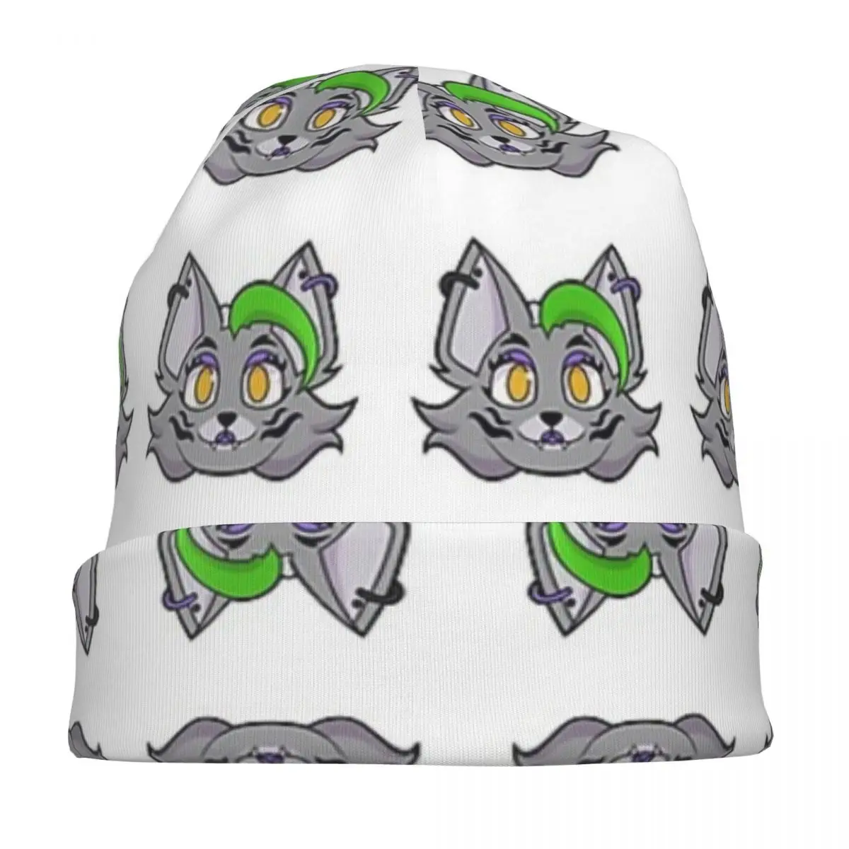 Roxanne Wolf-FNaF теплая вязаная шапка модная шапка-капот осень-зима уличные шапки для