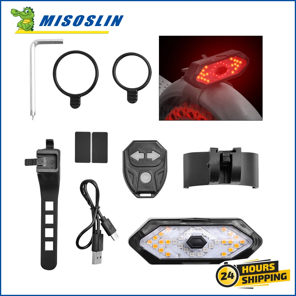 

Electric Scooter Turn Signal Lamp Flashing Light For Xiaomi M365 1S ProPro2 MI3 Modified USB Rechargable Wireless Steering Light