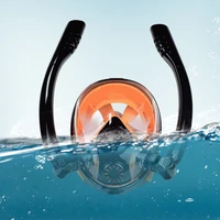 safety waterproof snorkeling mask double tube diving glasses scuba rebreather swimming scuba anti fog full face mask