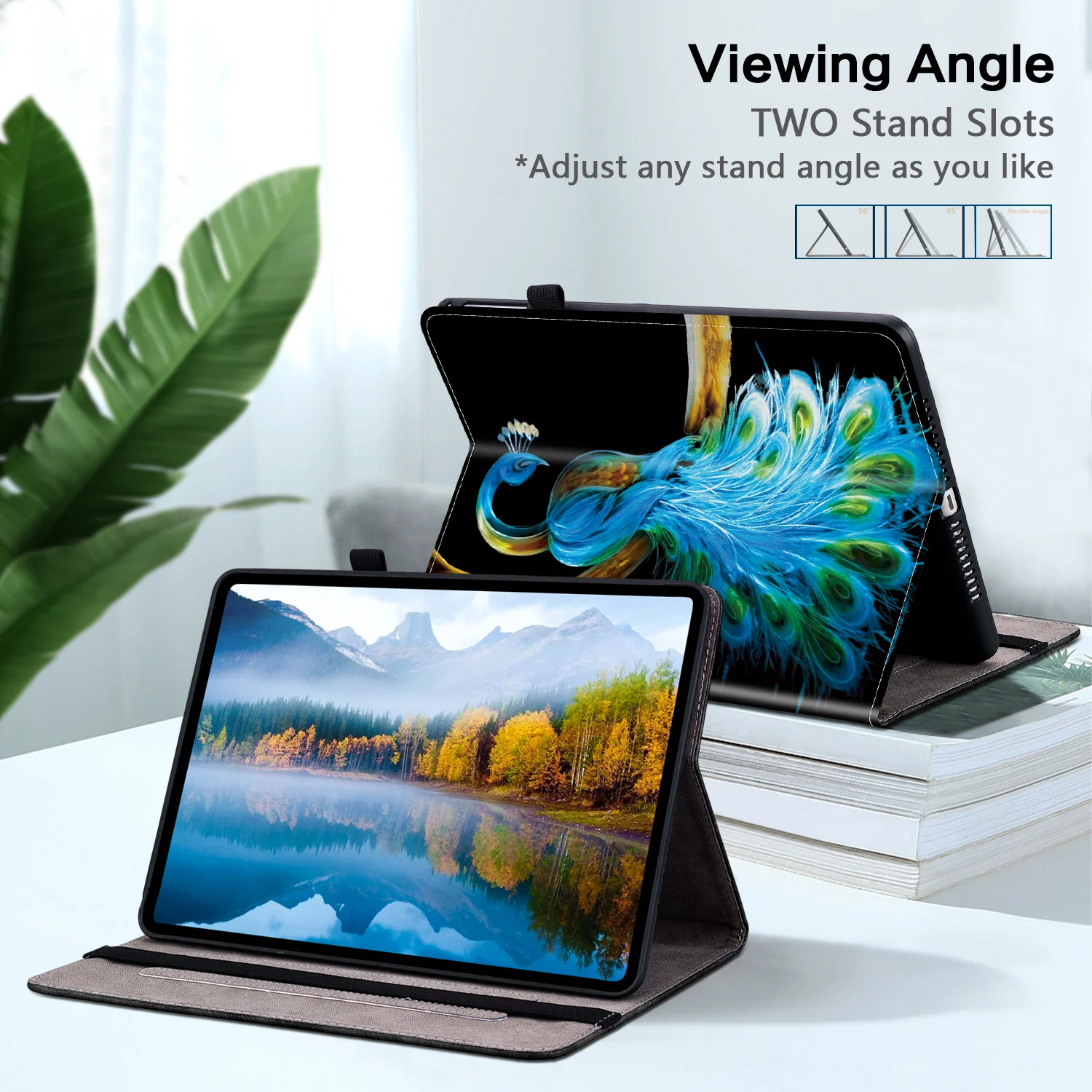 Фото Универсальный чехол из ТПУ для Samsung Galaxy Tab S10 S9 FE Plus 12,4 дюйма SM-X820 X826 X810 X816B X610 X616B, окрашенный чехол с подставкой №3
